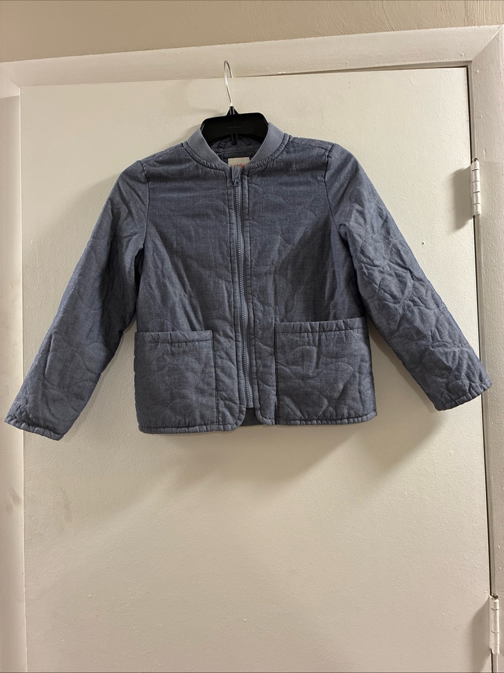 Cat & Jack Gray Quilted Jacket with Zipper